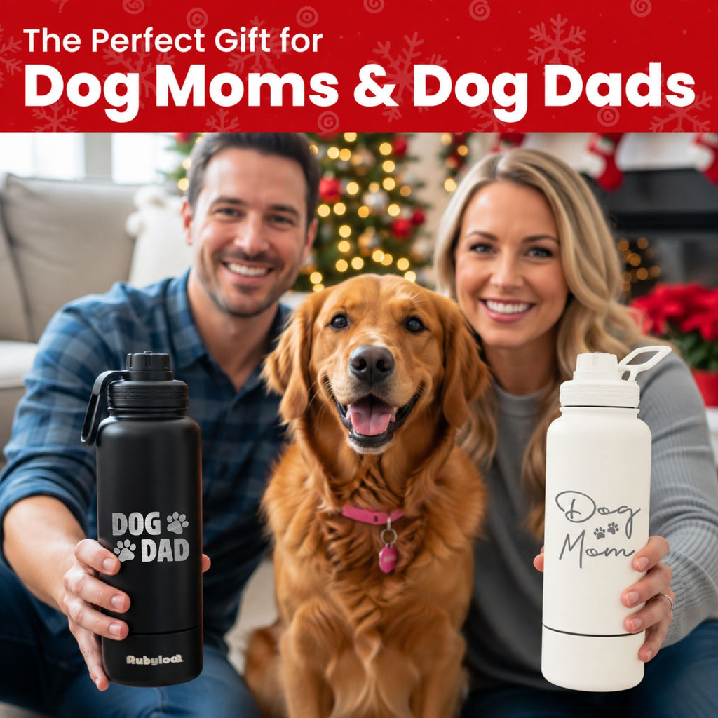 Dog + Human Water Bottle with Detachable Dog Bowl