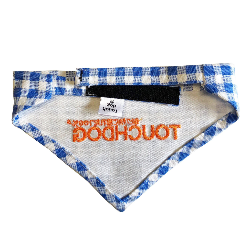 Touchdog Plaid Patterned Hook-and-Loop Fashion Dog Bandana