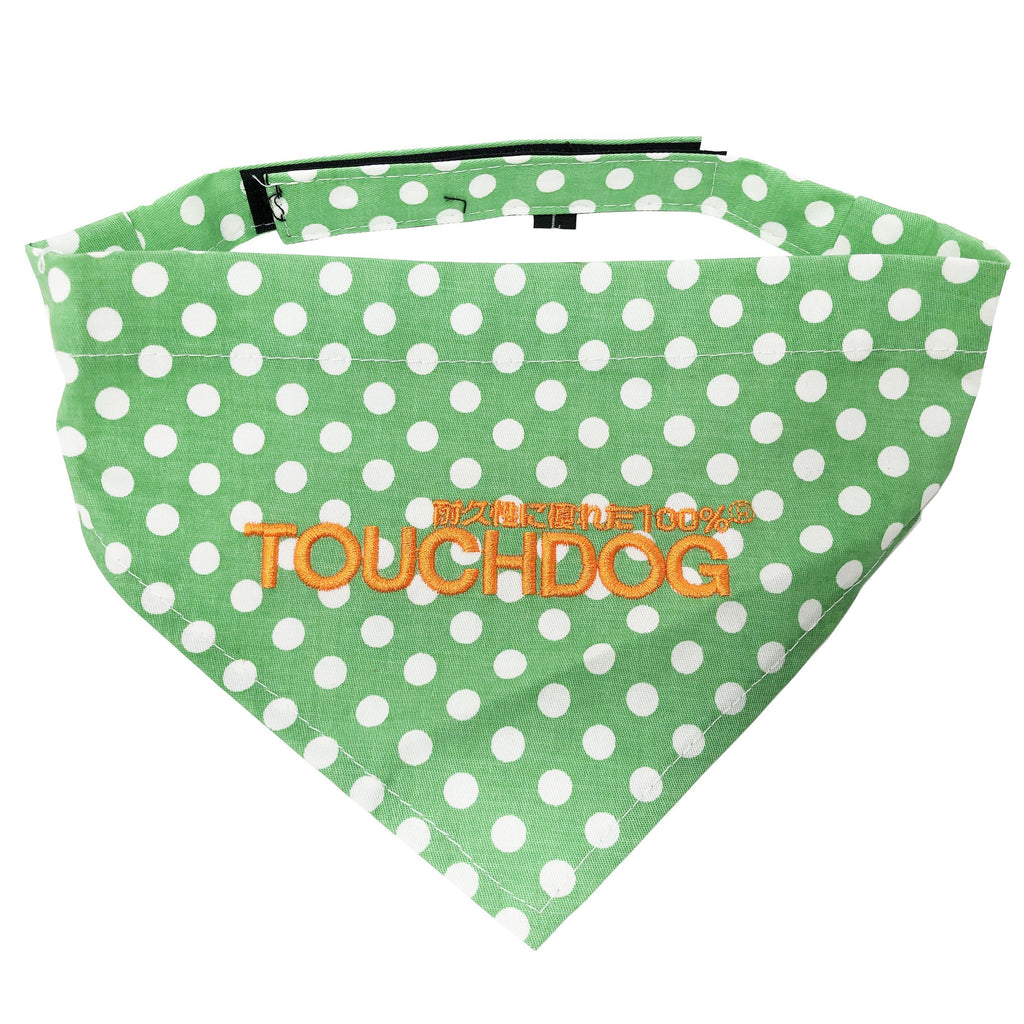 Touchdog Polka-dot Patterned Hook-and-Loop Fashion Dog Bandana