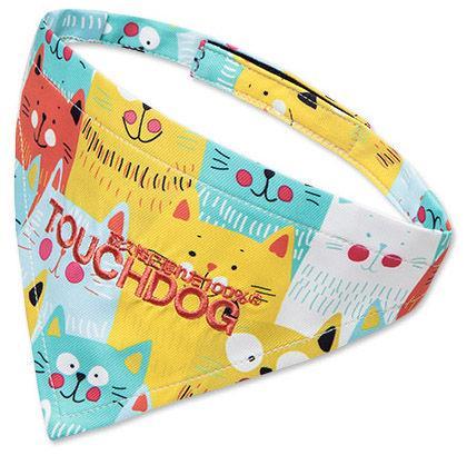 Touchdog ®'Head-Popper' Fashion Designer Printed Hook-and-Loop Dog Bandana